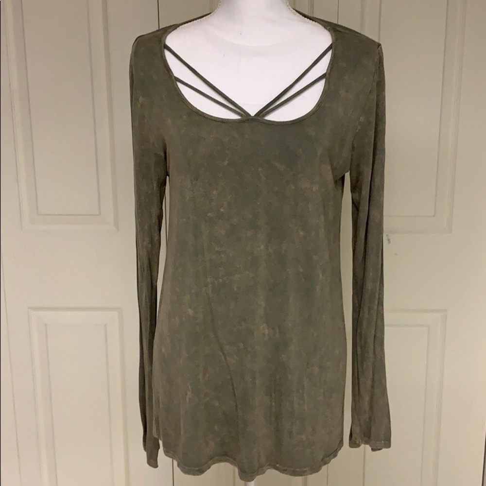 Green tie dye tunic